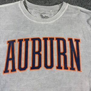 Pressbox Shirt Women's L Auburn Tigers Gray Ribbed Long Sleeve Thumbholes